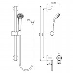 Комплект смесителей c душевым гарнитуром Ideal Standard ESLA BC264AA